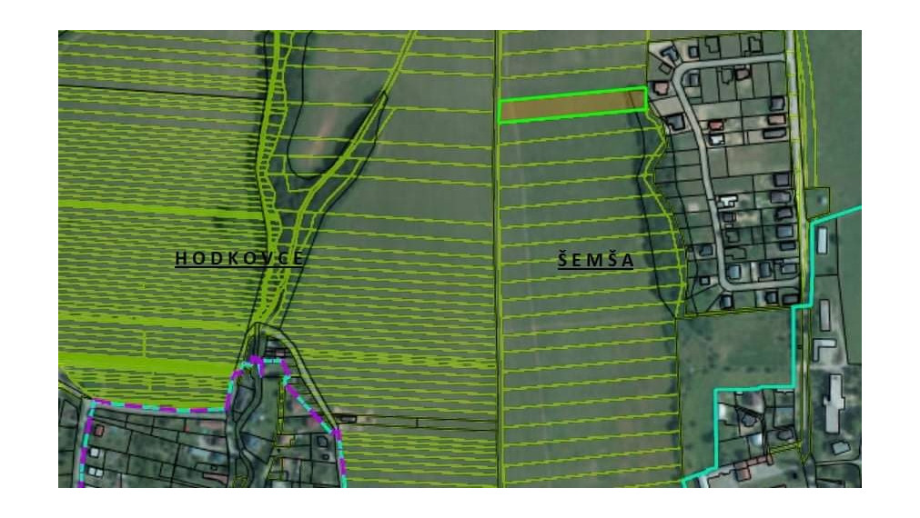 Na predaj investičný pozemok v obci Šemša, Košice - okolie