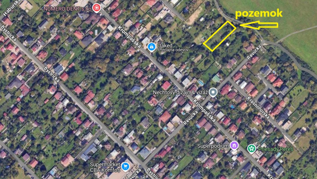Na predaj pozemok Košice-Pereš 1598m2