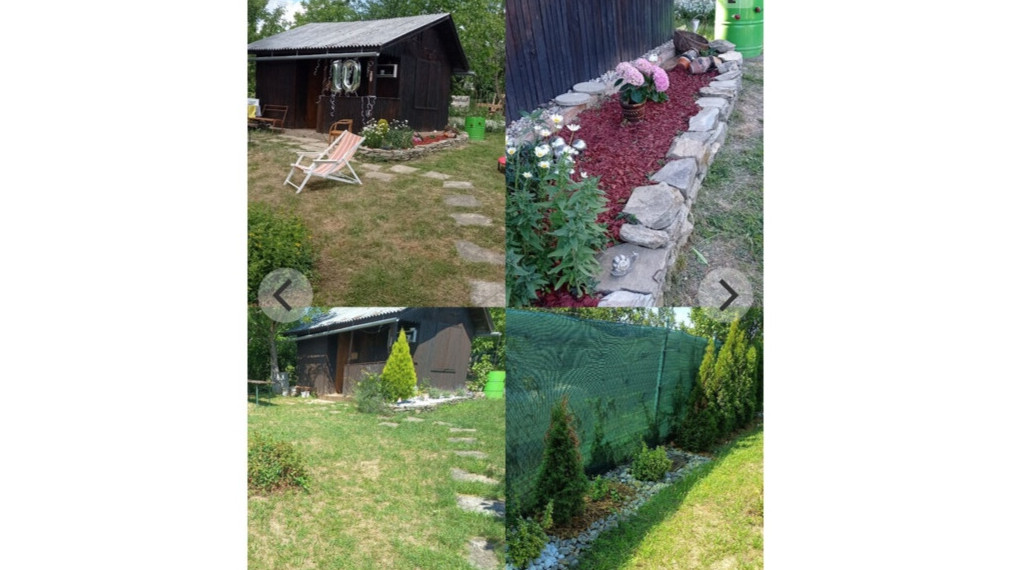 Na predaj, záhrada  s drevenou chatkou, Košice- Košická Nová Ves