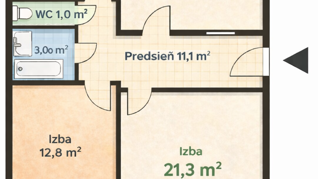 Na predaj 3 izbový byt, Sofijská, Košice I.