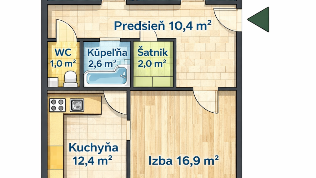 Na predaj 3 izbový byt, Sídlisko Nad Jazerom, Košice IV.