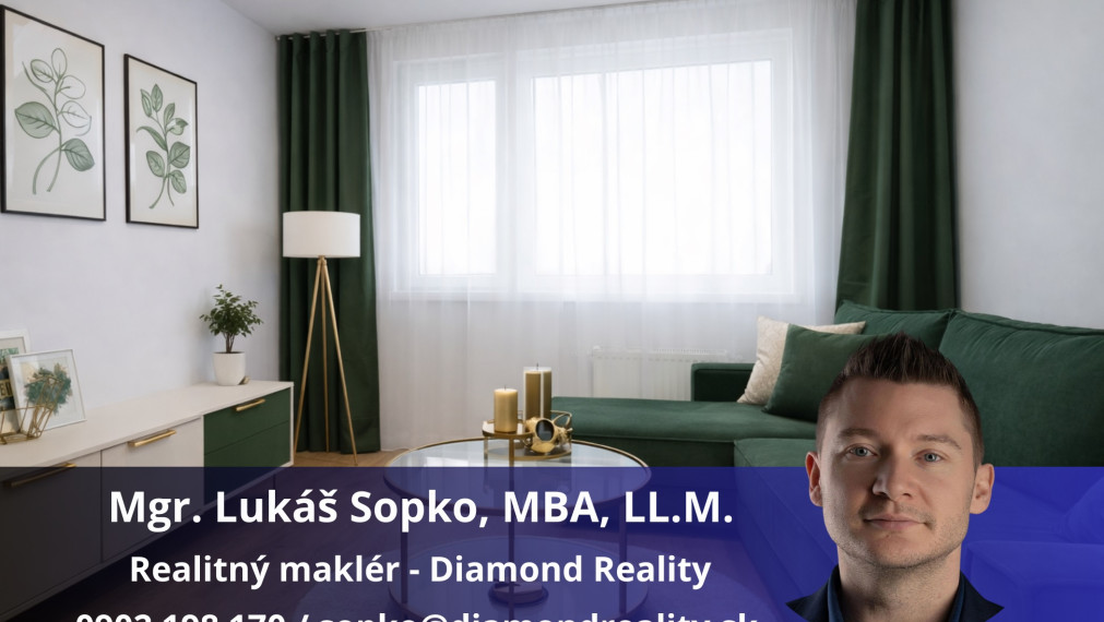 Ponúkame na predaj menší 2 izbový byt - ulica Užhorodská, Košice - Juh