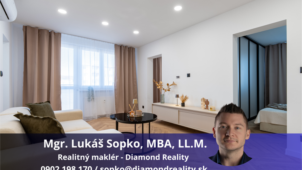 NA PREDAJ PEKNÝ A ZREKONŠTRUOVANÝ 3-IZBOVÝ BYT NA ULICI VÝSTAVBY, KOŠICE - ZÁPAD.