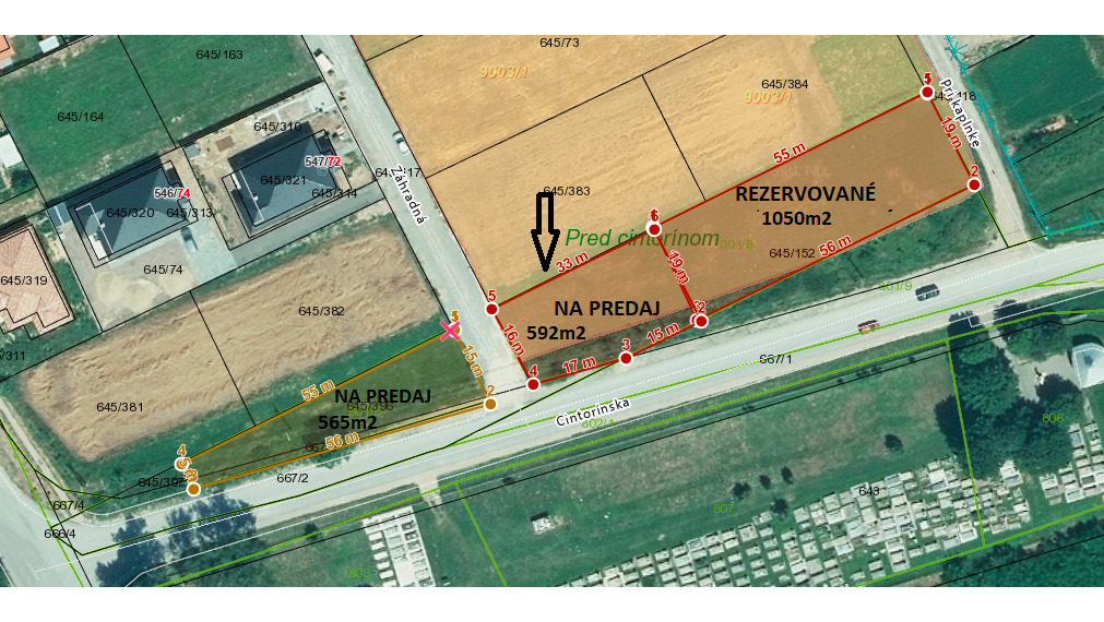 Na predaj pozemok na výstavbu RD – Geča (Košice okolie), 592m2