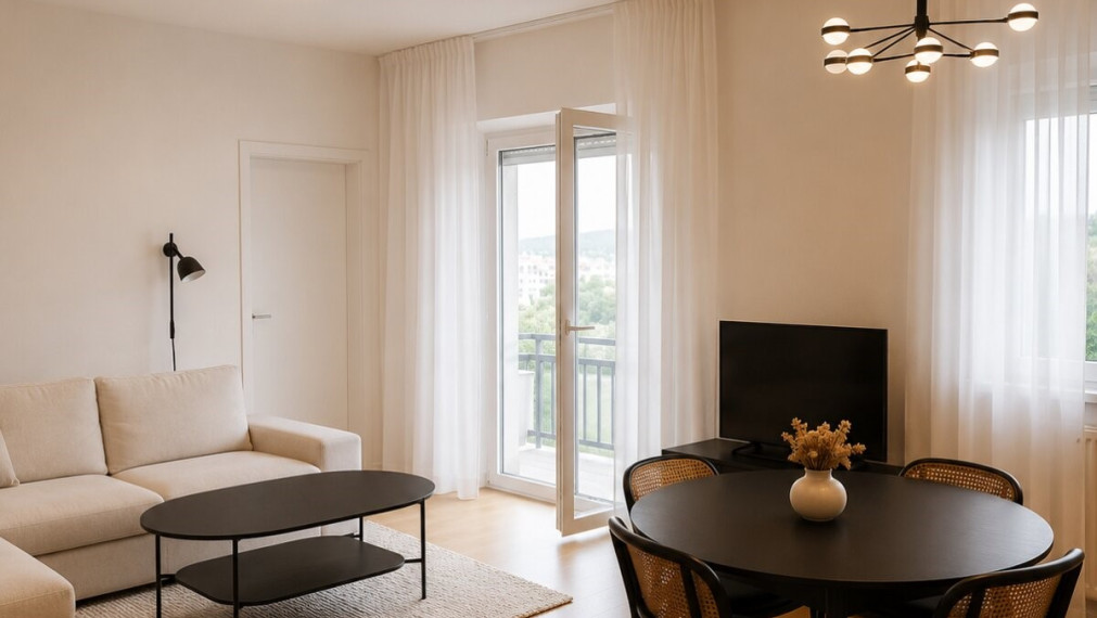 Na prenájom zariadený 2 izbový byt balkón, 1. mája, Pezinok