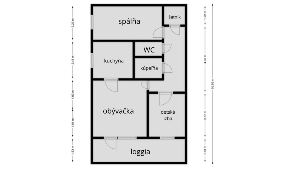 NA PREDAJ 3 IZBOVÝ BYT PRAŽSKÉHO TYPU S LOGGIOU | NEŠPOROVA UL. | KOŠICE - ZÁPAD