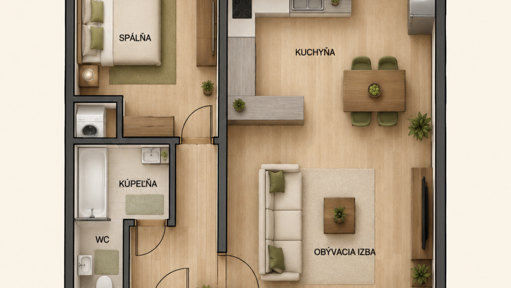 Na predaj 1,5 izbový byt s loggiou, Sídlisko KVP, Košice