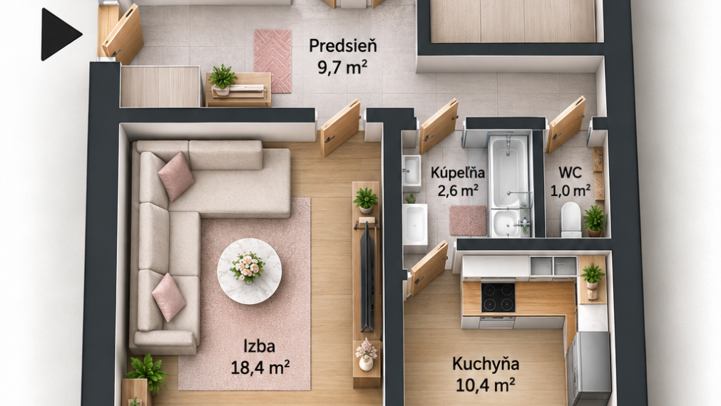 Na predaj 3 izbový byt / Dargovských hrdinov / Košice III.