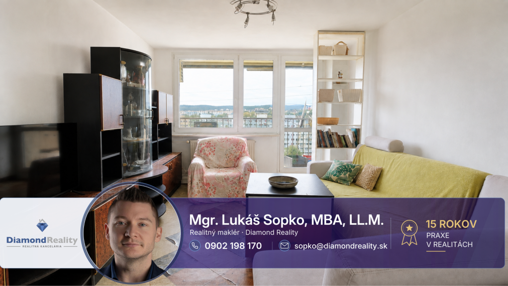 Na predaj 3-izbový byt s lodžiou na Terase – pražský typ, Nešporova ulica, Košice