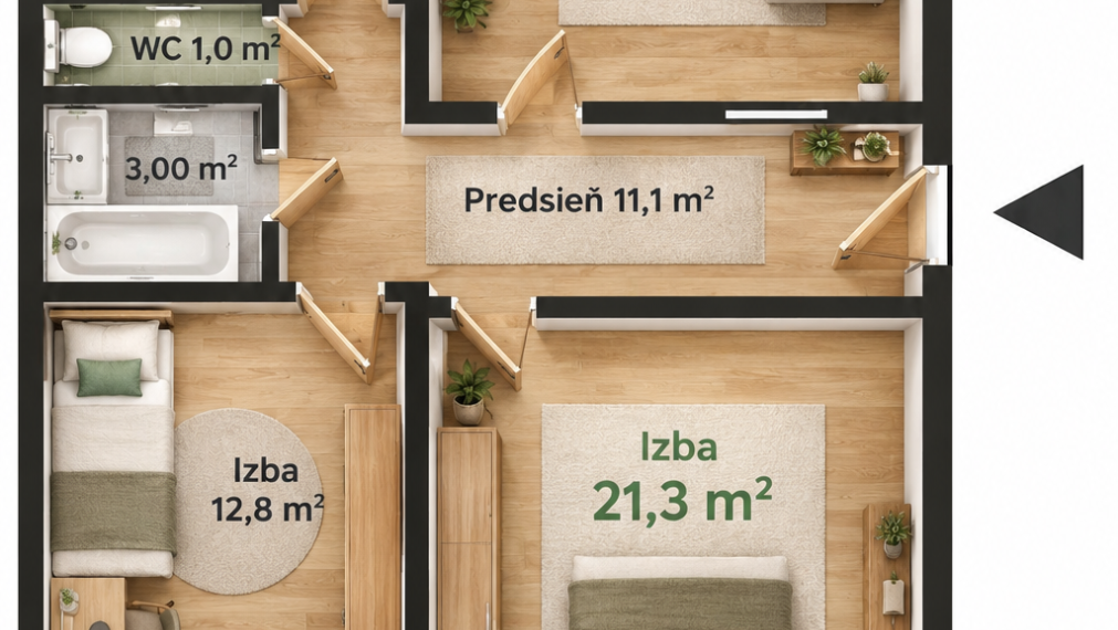 🏡 PREDAJ 3-IZBOVÝ BYT S PANORAMAT. VÝHĽADOM / Bukurešťská