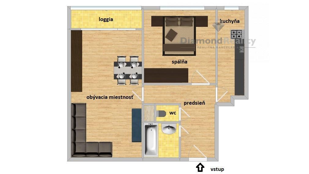 PREDANÉ ! 2-izb.byt na Braniskovej, loggia, 2x výťah