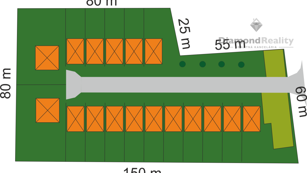 Na predaj stavebný pozemok v centre obce Mojzesovo