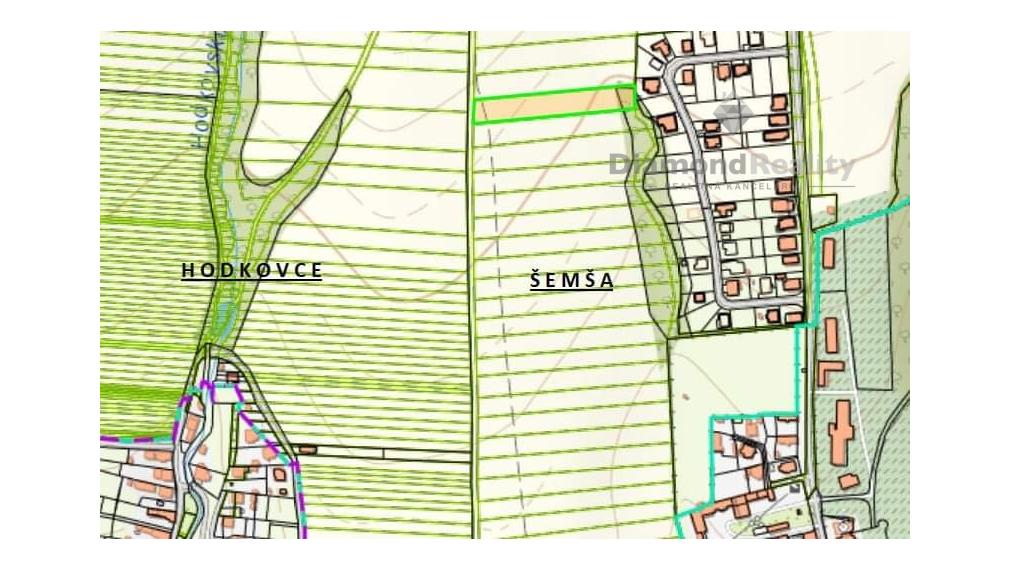 Na predaj investičný pozemok v obci Šemša, Košice - okolie
