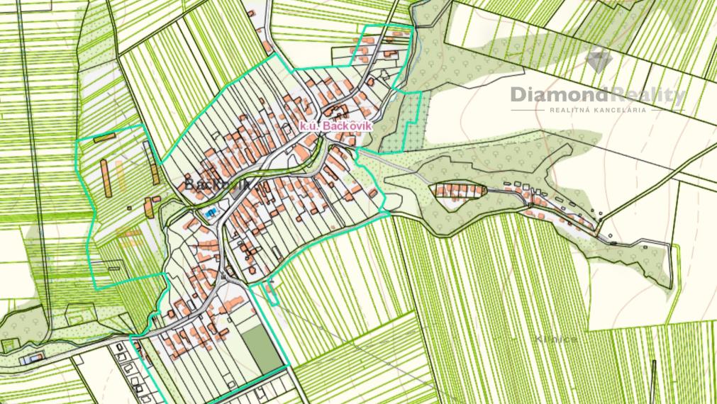 Na predaj pozemok v obci Bačkovík, Košice - okolie