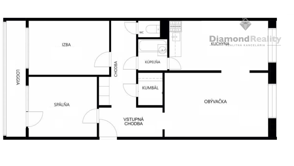 Na predaj 3 izbový byt v pôvodnom stave - ulica Kapitána Nálepku, Košice - Staré Mesto
