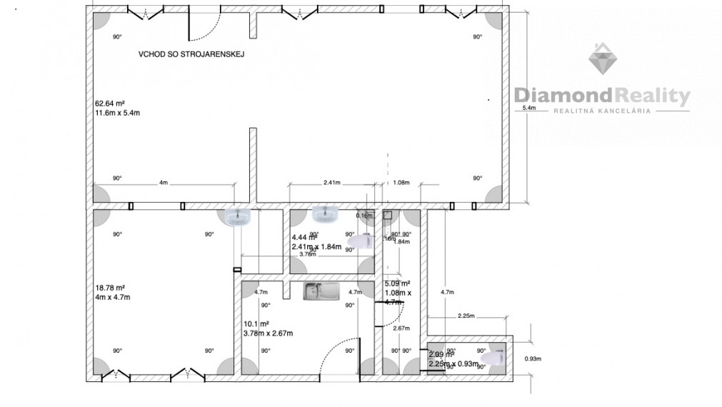 NA PRENÁJOM OBCHODNÝ PRIESTOR | 110m² | STROJÁRENSKÁ ULICA | KOŠICE - STARÉ MESTO
