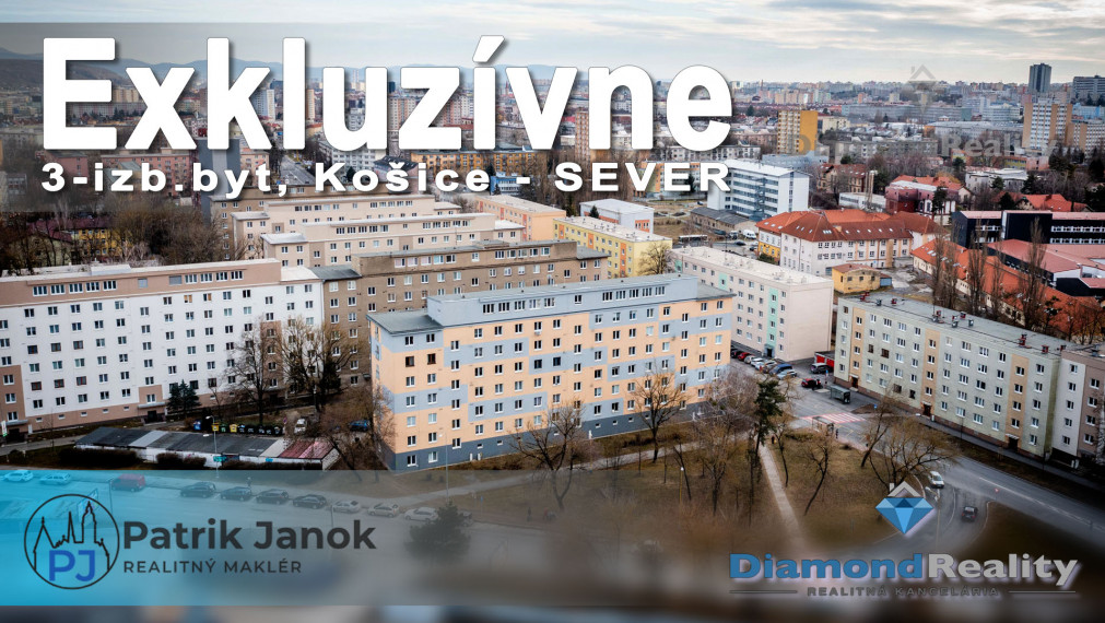 Predaj pozastavený !  3-izb.byt Košice-SEVER ,výťah, balkón, TEHLA
