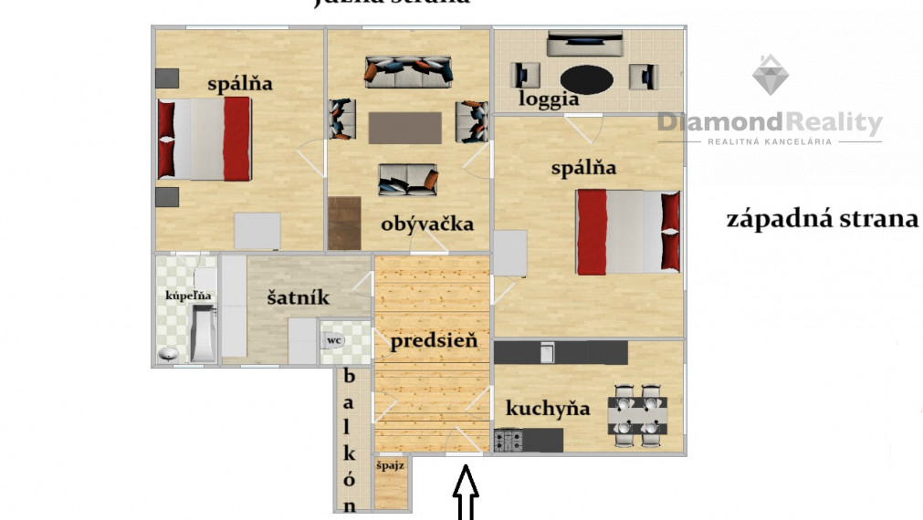 REZERVOVANÉ !!! Na predaj 3-izbový tehlový byt 120m2, Komenského ulica, Košice-Sever