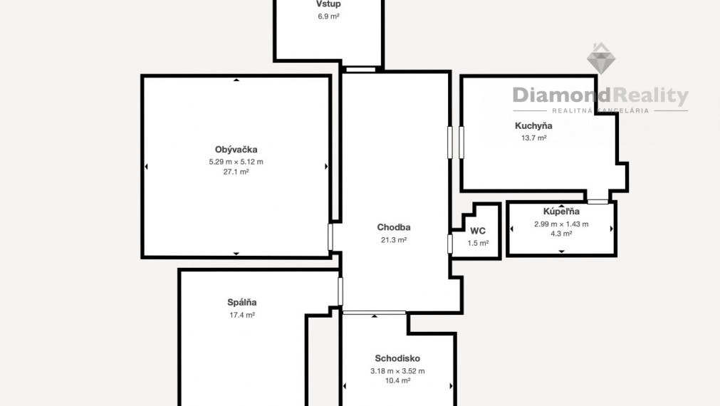 Na predaj dvojpodlažný RD po modernej rekonštrukcii, veľký pozemok (2588m2), obec Ruskov - KE okolie.