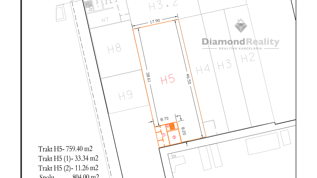 Prenájom skladov s kanceláriami 850 m2 - strategická poloha