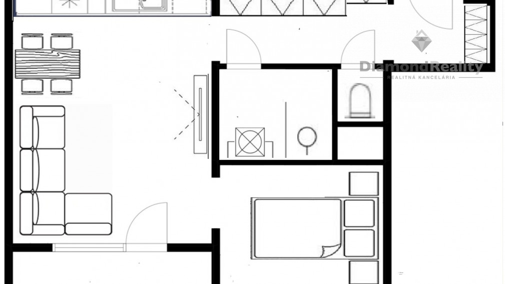 PREDANÝ Na predaj 1,5 izbový byt po rekonštrukcii, Palkovičova ulica, Košice - Sever