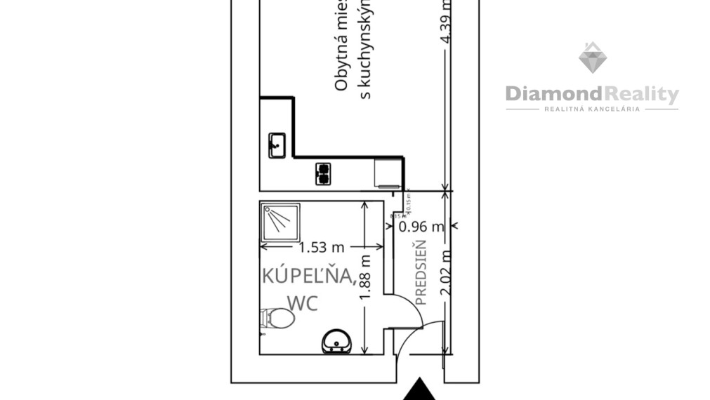 PREDANÝ - Na predaj 1 izbový byt na ulici Krivá, Košice - Juh