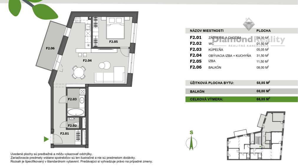 CITYZEN RESIDENCE - HARMÓNIA V CENTRE MESTA | 2 IZBOVÝ BYT - BYT F