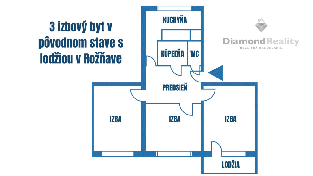 NA PREDAJ 3 IZBOVÝ BYT | 70 m² + LODŽIA | ZAKARPATSKÁ ULICA