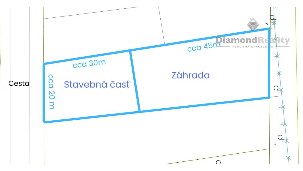 NA PREDAJ VEĽKORYSÝ STAVEBNÝ POZEMOK | 1559 m² | Naciná Ves