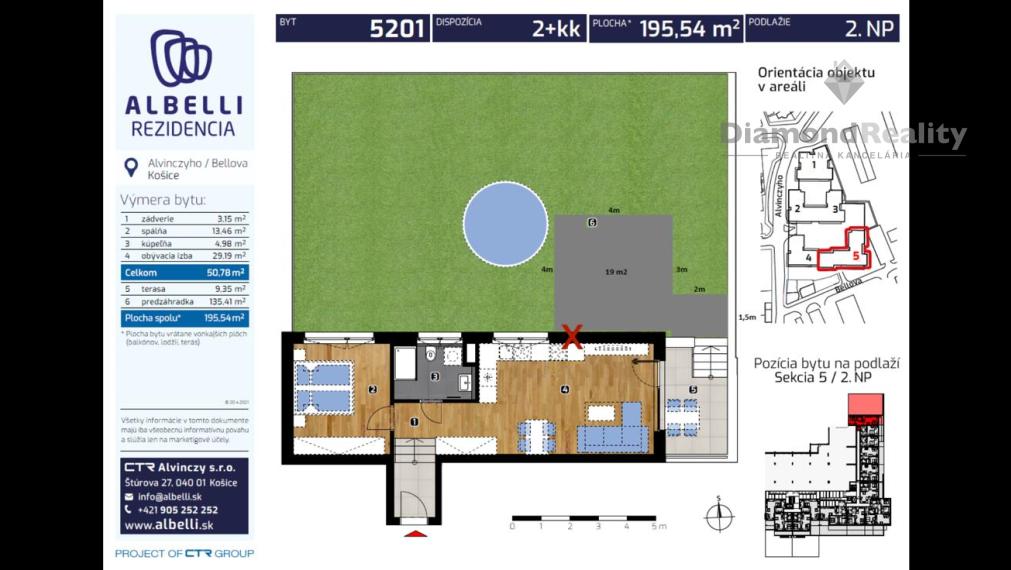 NA PREDAJ 2 IZBOVÝ BYT REZIDENCIA ALBELLI 135m² PREDZÁHRADKA