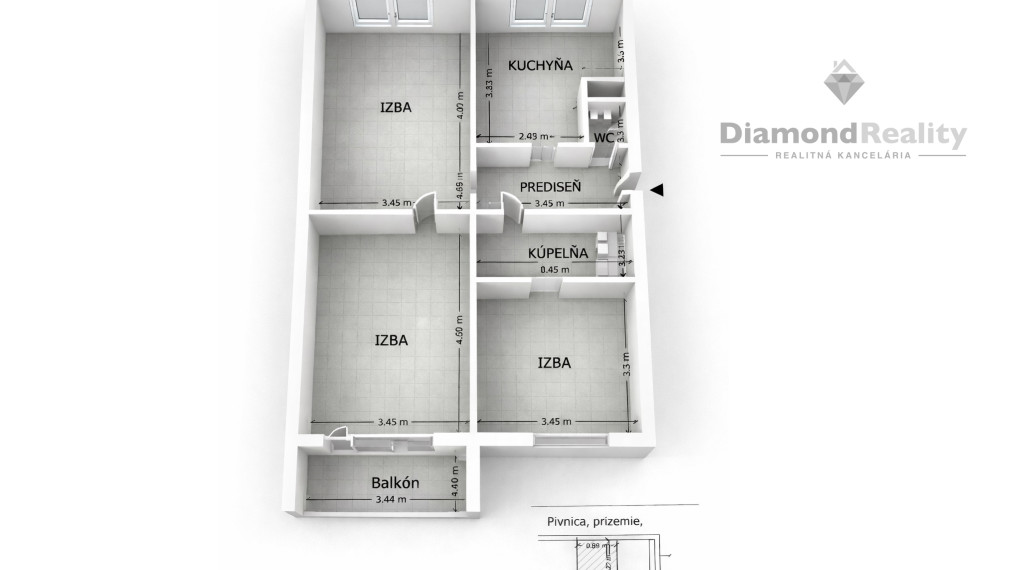 Na predaj 3-izbový byt na Terase, ulica Pokroku (Košice - Západ)