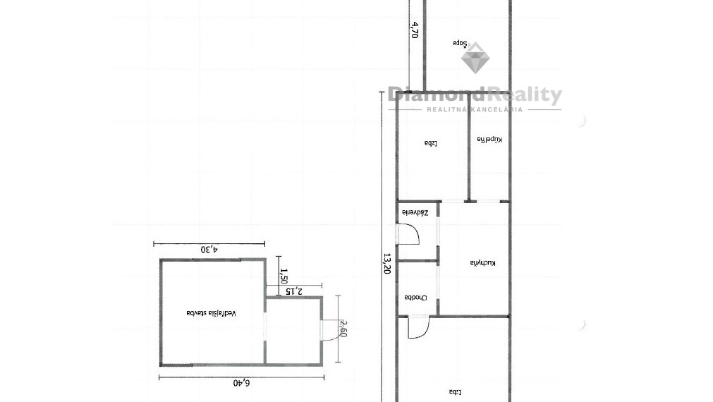 Na predaj starší rodinný dom s veľkou záhradou obec Siladice.