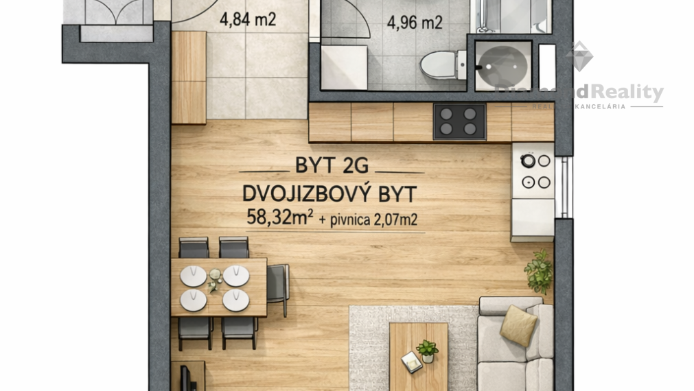 NA PREDAJ 2 IZBOVÝ BYT V EXKLUZÍVNEJ NOVOSTAVBE GREENSIDE