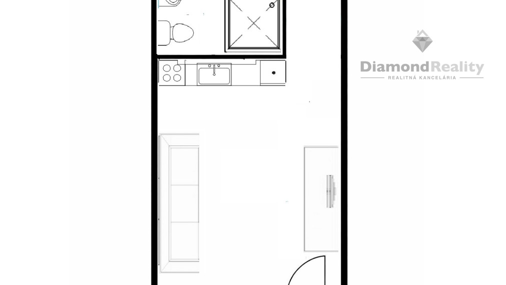 Na predaj garzónka na ulici Krosnianska, Košice-Dargovských hrdinov