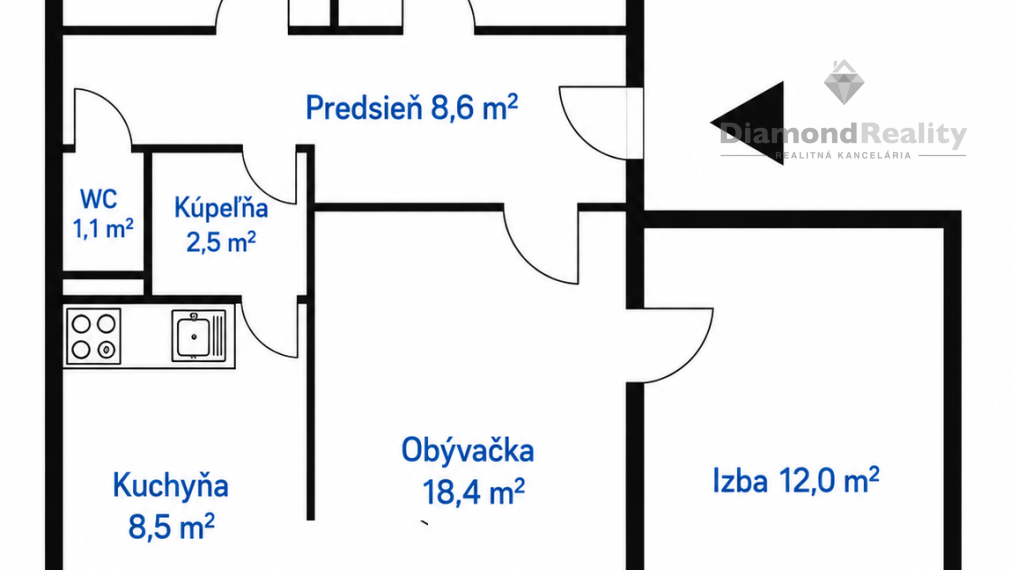 Na predaj 4 - izbový byt, sídlisko Železníky, Krakovská ul. Košice-Juh