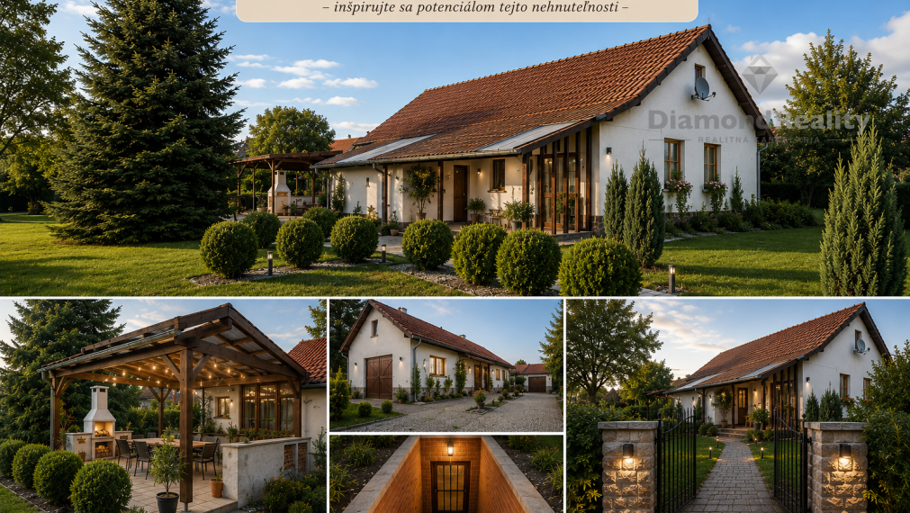 Na predaj rodinný dom s veľkým pozemkom v centre Ďurkova