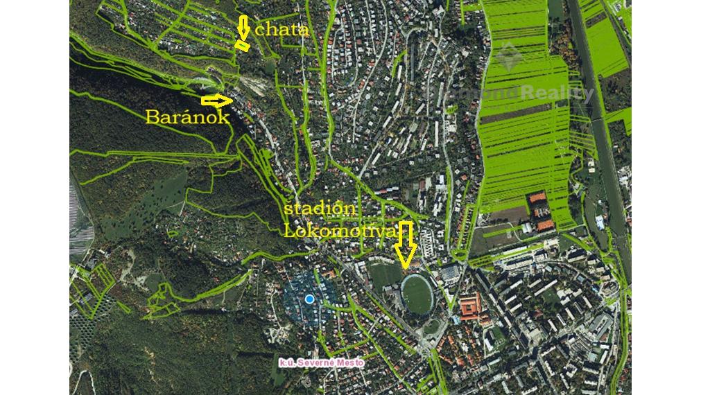 TOP Na predaj pozemok na rekreáciu s murovanou chatou Košice-Čermeľ, Výhľad