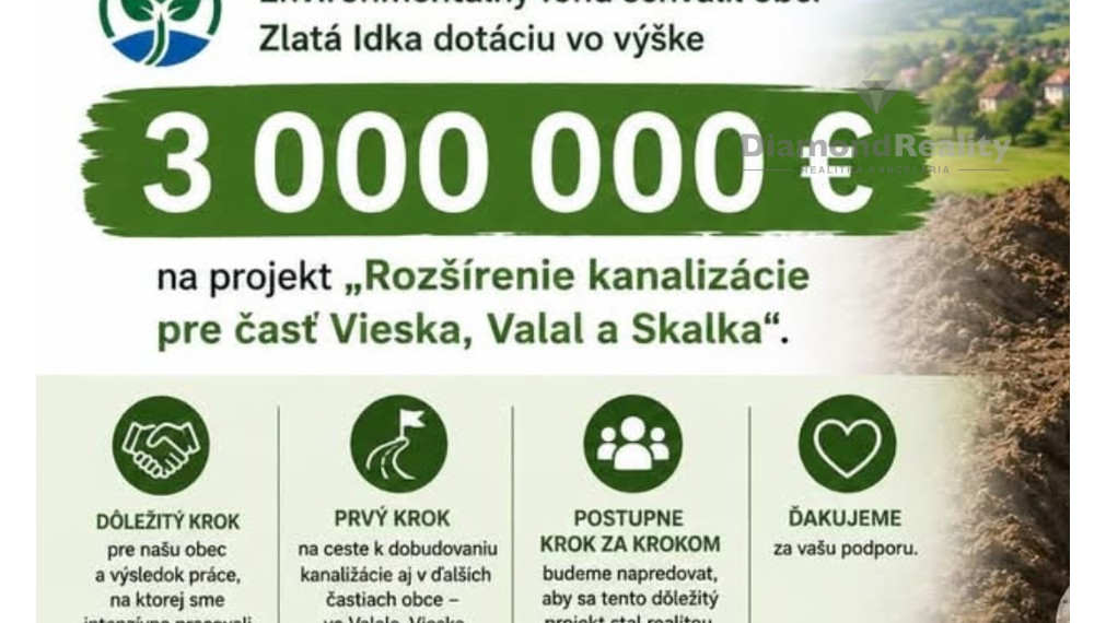 Na predaj budova predajne,  Zlatá Idka