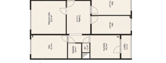 Na predaj VEĽKÝ 4 izbový byt na KVP, Bauerova ulica