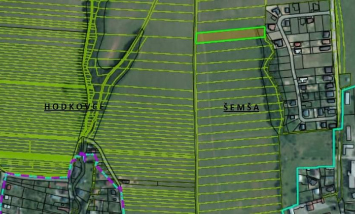 Na predaj investičný pozemok v obci Šemša, Košice - okolie