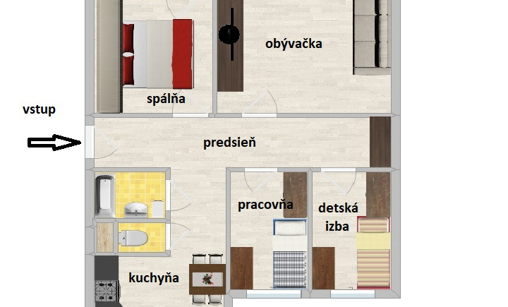 Na predaj 4-izb.byt, loggia, 80m2, Pekinská, Košice-Ťahanovce
