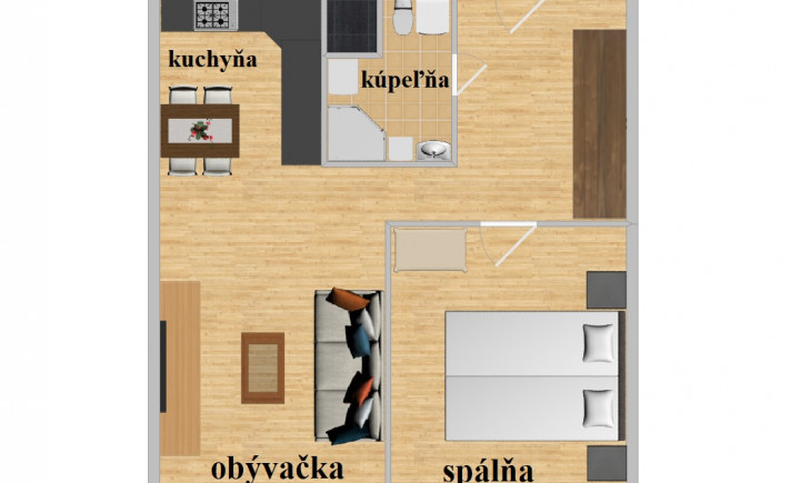 Predáme 1,5-izb.byt, rekonštrukcia, nízke náklady, komora