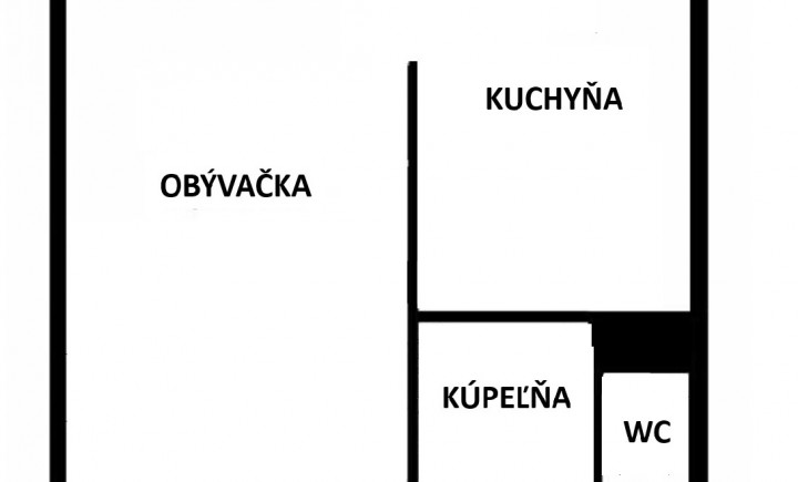 Na predaj 1,5 izbový byt na ulici Krosnianska, Košice - Dargovských hrdinov