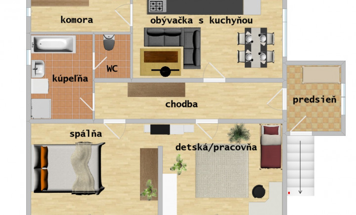 Na predaj slnečný rodinný dom so záhradou, garážou  Košice-Okolie, krásne prostredie