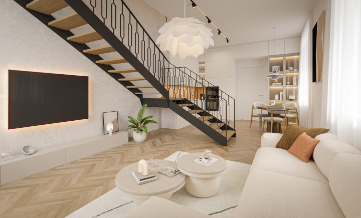 REZIDENCIA MOYZESOVA | 2 IZBOVÝ BYT MEZONET DOKONČENÝ V ŠTANDARDE + BALKÓN  | 76m² | KOŠICE - STARÉ MESTO