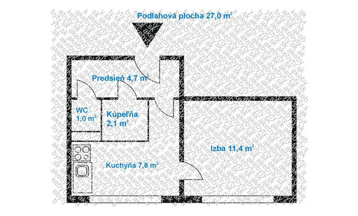 NA PREDAJ 1 IZBOVÝ BYT V PÔVODNOM STAVE