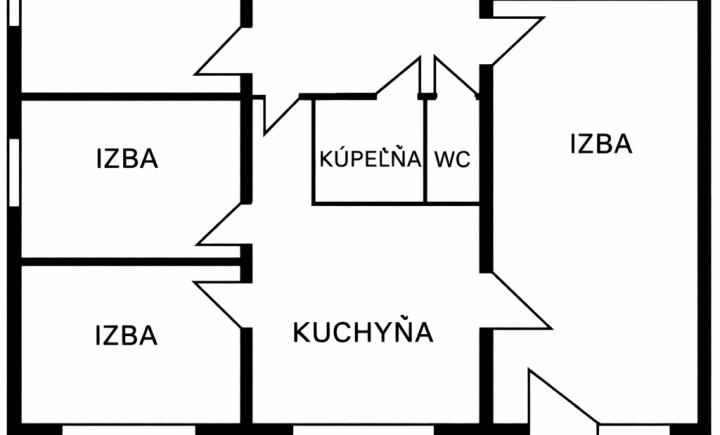 Na predaj 4 - izbový byt na ulici Watsonova, Košice – Sever