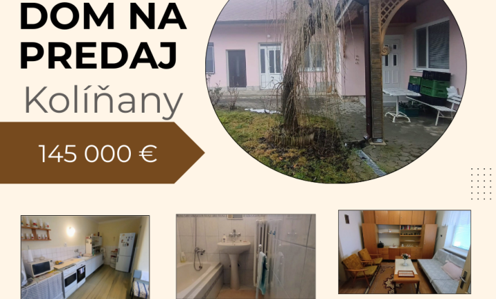 🏡 EXKLUZÍVNA PONUKA – Rodinný dom na predaj v malebnej obci Kolíňany