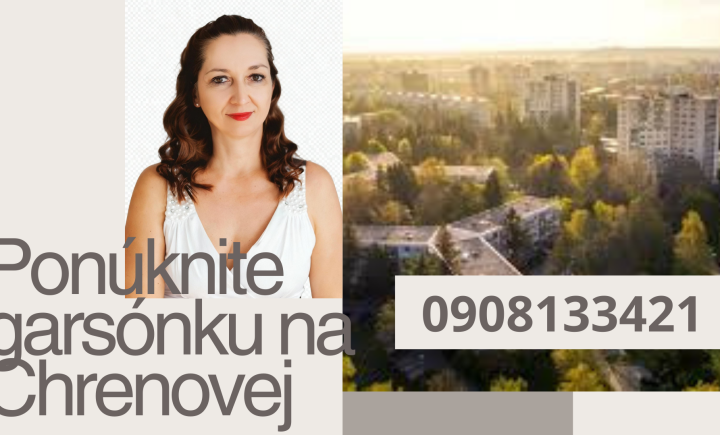 Diamond reality Nitra, s.r.o. hľadá pre konkrétneho klienta garsónku v Nitre – Chrenová