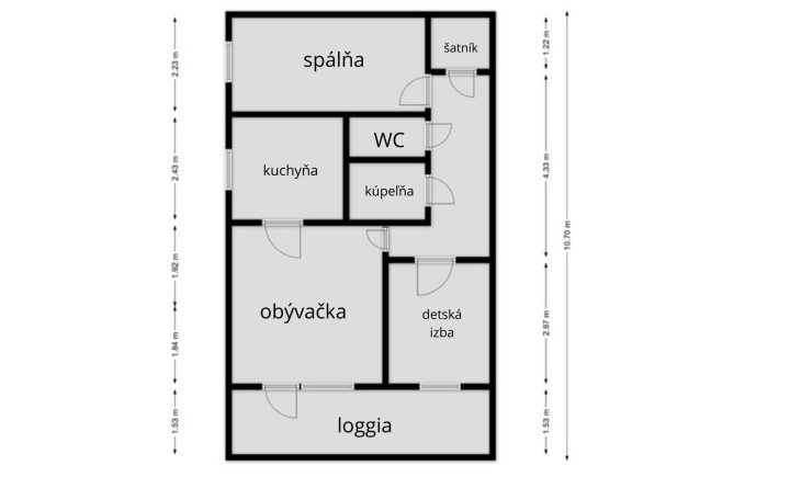NA PREDAJ 3 IZBOVÝ BYT PRAŽSKÉHO TYPU S LOGGIOU | UHEROVA UL. | KOŠICE - ZÁPAD